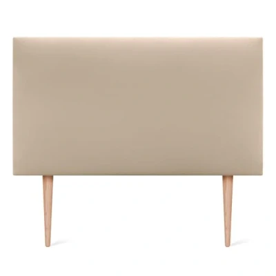 Immagine di DHOME Testiera in Similpelle o TessutoAQUALINE liscia con Gambe imbottita letto di lusso (90x105cm (Letti 70/80/90), Beige)