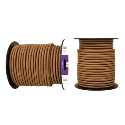 Immagine di Abma Cord Corda Elastica 6mm 30M di Gomma Cavo Elastico Marino per Teloni, Tende e Bagagli Marrone