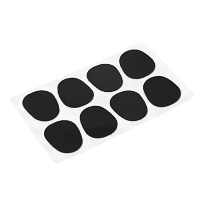 Immagine di Patch per bocchino sax, cuscino tappetino accessori clarinetto sassofono tenore soprano alto(0.5MM Ovale grande Nero)