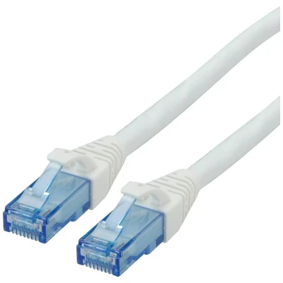 Immagine di Roline 21.15.2762 RJ45 cavo di rete, patch CAT 6A U/UTP 2.00 m Bianco non schermato, Privo alogeni, Ritardante fiamma 1 pz.