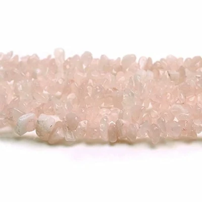 Immagine di Perle irregolari sciolte del quarzo rosa genuino semi preziosa pietra per la creazione di gioielli un filo 31 pollici