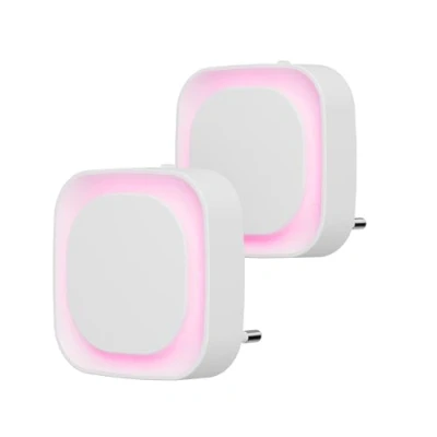 Immagine di YUNLEX Presa di Luce Notturna con Sensore Crepuscolare, Bambini 3 livelli luminosità regolabile per Camera dei Bambini, Bagno, Corridoio, Cucina, Scale (Rosa)