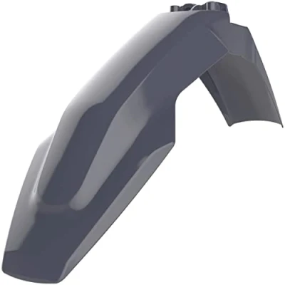 Immagine di POLISPORT 8572400006 Parafango anteriore replica OEM realizzato in plastica lucida durevole e resistente compatibile con le moto Husqvarna colore nardo grigio
