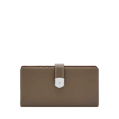 Immagine di Fossil Lennox Portafoglio in pelle o poliestere per donna, 17.15 cm L x 1.91 W 8.89 H, Marrone caffè