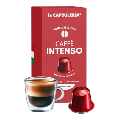 Immagine di Caffè INTENSO (100 Capsule) in Alluminio compatibili con Nespresso, 10 x Capsule, tot. 100