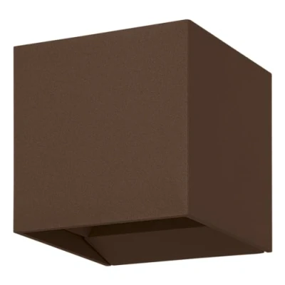 Immagine di Eglo luce a LED per esterni Calpino 3, lampada muro con illuminazione sopra e sotto, in metallo color marrone ruggine, esterna, bianca calda, IP54
