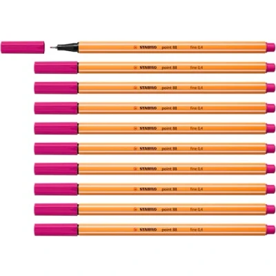 Immagine di Fineliner STABILO point 88 Confezione da 10 Fucsia