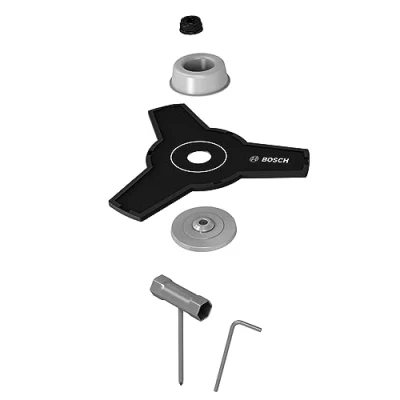 Immagine di Bosch Home and Garden Set di lame per decespugliatore a batteria (1 lama in metallo; diametro taglio: 23 cm; confezione cartone)
