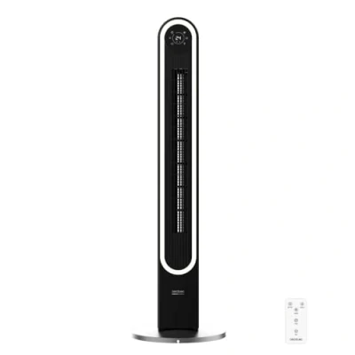 Immagine di Cecotec Ventilatore a torre EnergySilence 9090 Skyline Smart Light 106 cm, 65W, luce LED, touch screen telecomando, 6 velocità e 3 modalità, oscillazione 150º, timer,Altezza 42, Nero