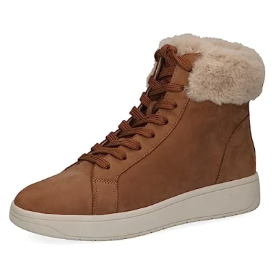 Immagine di CAPRICE 9 26104 41, Stivaletti piatti con lacci, fodera calda Donna, Marrone (Camel Nubuc), 36 EU