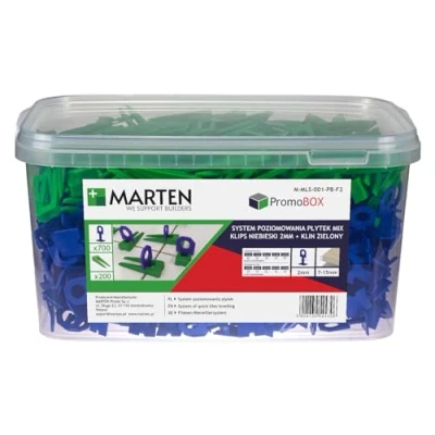 Immagine di Marten Klin Sistema di livellamento per piastrelle Clip Spessore piastrella 7 15 mm Larghezza malta 1 1,5 2 3 Pinze (2MM, 700 linguette + 200 cunei)