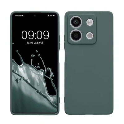 Immagine di kwmobile Custodia Compatibile con Xiaomi Redmi Note 13 5G Cover Back Case per Smartphone in Silicone TPU Protezione Gommata verde blu