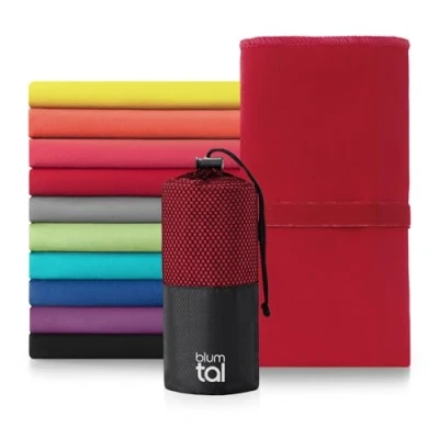 Immagine di Blumtal asciugamano microfibra 120x60 cm palestra asciugatura rapida donna asciugamani da viaggio rosso