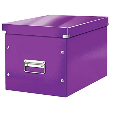 Immagine di Leitz Click &amp; Store WOW Scatola Archivio Cubo Grande, per Mantenere la Casa e l&#039;Ufficio in Ordine, Viola, 61080062