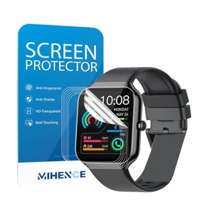 Immagine di MIHENCE Pellicola protettiva per smartwatch da 1,96&quot;, in TPU HD, compatibile con lo Jugeman 6 pezzi