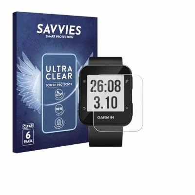 Immagine di savvies (6 Pezzi Pellicola Protettiva per Garmin Forerunner 30 Protezione Schermo Trasparente