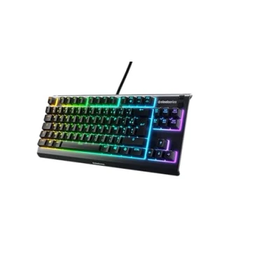 Immagine di SteelSeries Apex 3 TKL, RGB tastiera da gaming , Fattore di forma compatto senza tastierino numerico studiato per gli eSport, Illuminazione a 8 zone, Layout Francese AZERTY