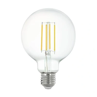 Immagine di EGLO connect.z Smart Home lampadina Led E27, G95, ZigBee, app e controllo vocale, dimmerabile, bianco caldo, 806 lumen, 6 W, vintage chiara
