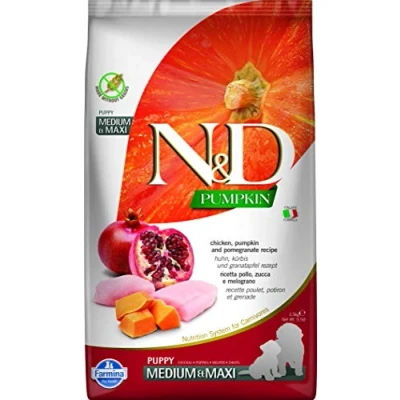 Immagine di Farmina, N&amp;D Pampkin, Pollo, Zucca e Melograno, Cane Puppy Medium/Maxi, 2,5kg