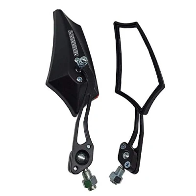 Immagine di Mintice 1 Paio Nero Universale Moto Specchietti Retrovisore Specchietto Manubrio Specchio Laterale Scheletro Cranio 8mm 10mm Filettato