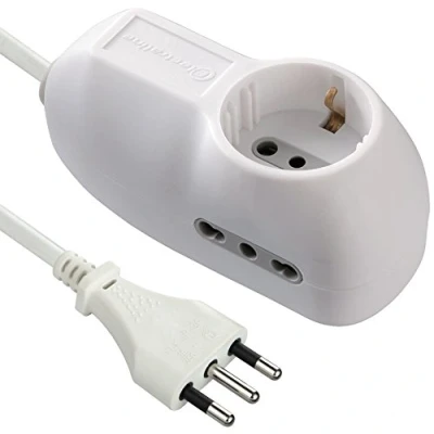 Immagine di Electraline 62024 Multipresa 3 posti 1 schuko + 2 bivalenti 10/16A cavo m