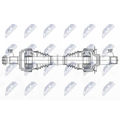 Immagine di NTY NPW ME 148 Albero motore / Semiasse Assale posteriore Dx Trasmissione automatica