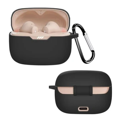 Immagine di GIOPUEY Cover Compatibile con JBL Tune 235NC, Cilicone Custodia, Ultrasottile Case Cover, Antiurto, Resistente ai Graffi Nero