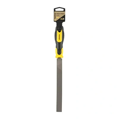 Immagine di RHINO 35832 Lima per metalli, piatta, 200 mm, grattugia con manico bimateriale, lunghezza 5 anni, permette di realizzare tutti i tipi lavori finitura, NC, mm
