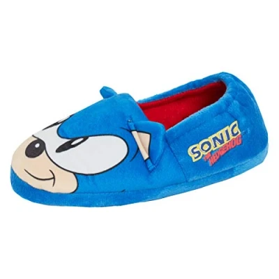 Immagine di Sonic The Hedgehog Pantofole Orecchie Sega 3D, Foderate Calde per Unisex Bambino (33 EU, Blu)