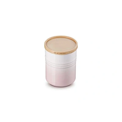 Immagine di Le Creuset Barattolo M con coperchio in legno Gres Vetrificato, 540 ml, 10 cm, Shell Pink, 60825547770099