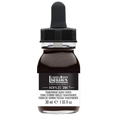 Immagine di Liquitex 4260130 Inchiostro acrilico per aerografo, 30 ml, colore: Umbra Bruciato Trasparente