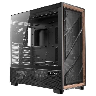 Immagine di Antec Flux PRO Full Tower Custodia da gioco in vetro temperato, colore: Nero/Legno