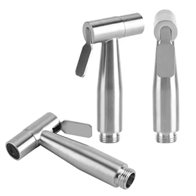 Immagine di Bidet a spruzzo Mano in Acciaio Inox Tenuto per il Bagno Sprayer Kit Doccia Portatile Spruzzatore WC Accessorio