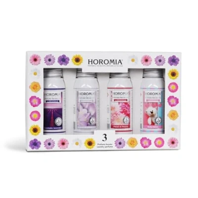 Immagine di HOROMIA Box regalo set 4 profuma bucato concentrato 50 ml fragranze fiorite