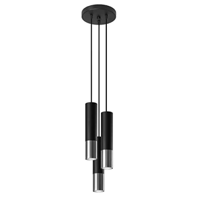 Immagine di SOLLUX lighting Lampada Da Parete Spotlight Loopez, Paralume Cilindrico + Combinazione Di 2 Metalli, Lampadina GU10 Sostituibile, 1x40 W, Acciaio, Ner
