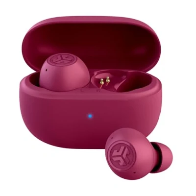 Immagine di JLab Go Pop ANC Auricolari Bluetooth ANC, 24+ h di autonomia, IP55 resistenti al sudore, microfono, chiamate chiare e connessione multipoint, Fucsia