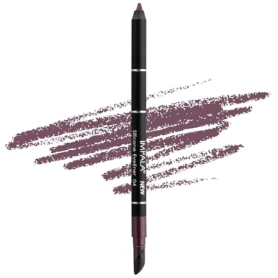 Immagine di Impala Matita Occhi Waterproof con Gomma in Silicone 04 Viola Texture Cremosa Facile da Applicare Colore Intenso, Durevole e Resistente all&#039;Acqua