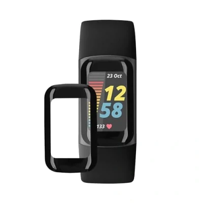 Immagine di kwmobile Pellicola Protettiva Smartwatch Compatibile con Fitbit Charge 5 Protezione Protettore Schermo Anti Impronte Antiurto Set 2 Pezzi