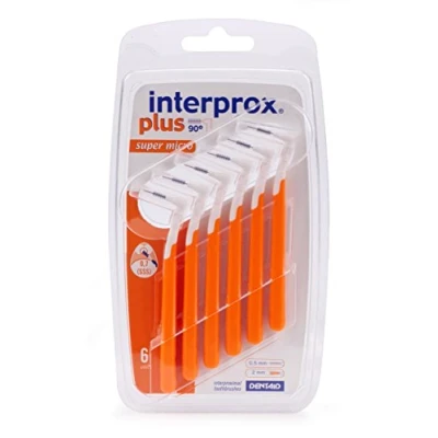 Immagine di Interprox Plus, confezione da 6 spazzolini micro, 0,5 mm, colore: arancione