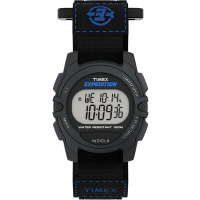 Immagine di Orologio Timex, unisex, modello Expedition, digitale, cinturino nero con a chiusura rapida, di medie dimensioni, TW4B02400