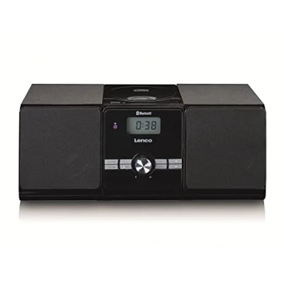Immagine di Lenco MC 030BK Impianto compatto con Bluetooth, Toploader CD/MP3, radio PLL FM USB 2 x 5 Watt RMS Telecomando Nero
