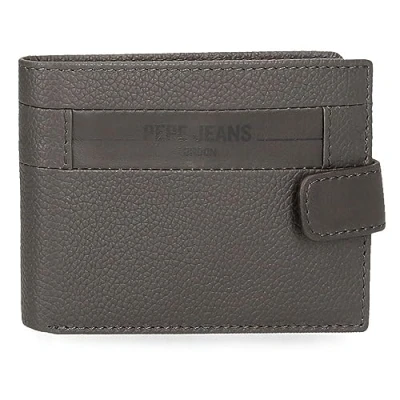 Immagine di Pepe Jeans Checkbox Portafogli e in Pelle bovina, Nero, Marrone, Blu grigio, Taglia unica, Portafoglio orizzontale