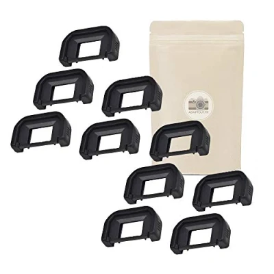 Immagine di 10x Oculare in gomma per Canon tipo EF Compatibile con fotocamere 77D 100D 300D 350D 400D 450D 500D 550D 600D 650D 700D 750D 760D 1000D 800D 1100D 1200D 2000D 4000D Adaptout marca francese