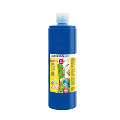 Immagine di Eberhard Faber 578943 Pittura a dita EFA Colour, blu cobalto, 750 ml, lavabile e ad asciugatura rapida