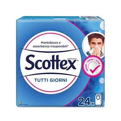 Immagine di Scottex Fazzoletti Tutti i Giorni, 1 Confezione da 24 Pacchetti