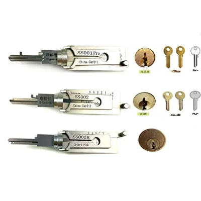 Immagine di SS001 SS002R e SS002 2 in 1 Decoder Pick Tools per S Groove Lock, serratura porta, camera da letto