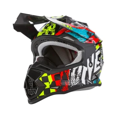 Immagine di O&#039;NEAL Casco Motocross Bambini MX Enduro Guscio ABS, Standard di sicurezza ECE 22.05, Prese d&#039;aria per una ventilazione e un raffreddamento ottimali 2SRS Wild Youth Multi Taglia S
