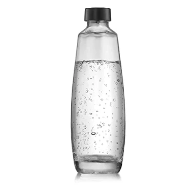 Immagine di Sodastream Caraffa in vetro per produttore di acqua frizzante Duo, bottiglia trasparente, lavabile lavastoviglie, 1 litro