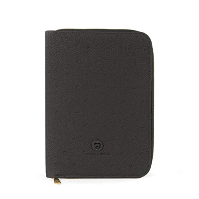 Immagine di Pasito a Pasito. Libro di nascita London Comoda custodia per raccoglitore con tasche e cerniera. Realizzato in ecopelle. Colore nero.