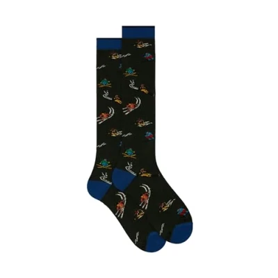 Immagine di Gallo LONG WITH Skier Motif Calzettoni, Uomo, Taglia: One Size, Foresta